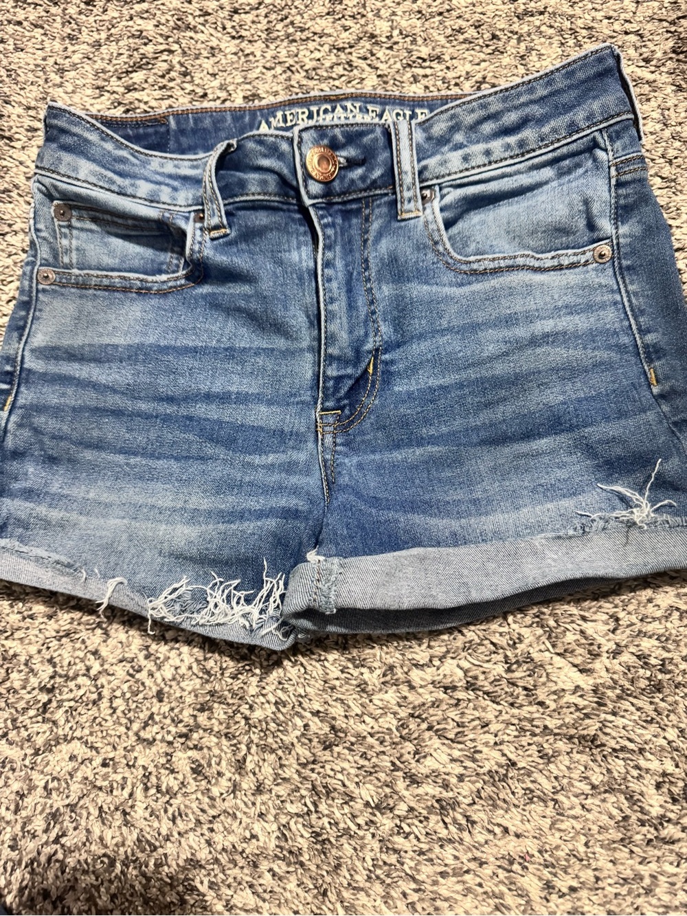 American Eagle Outfitters Light Blue Denim Cutoff Shorts